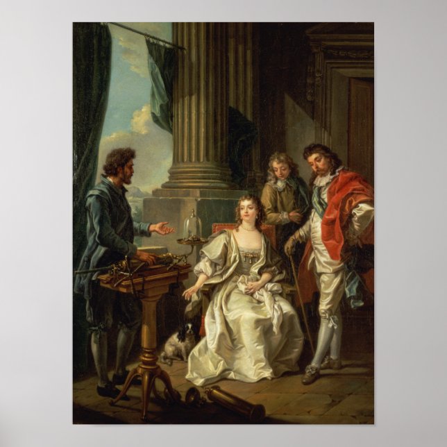 Elektriska experiment, en av en serie poster (Framsidan)