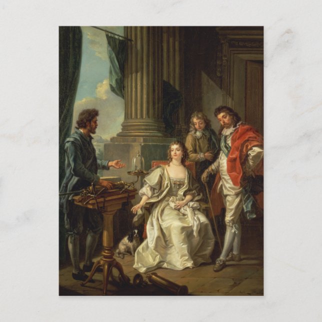 Elektriska experiment, en av en serie vykort (Framsida)