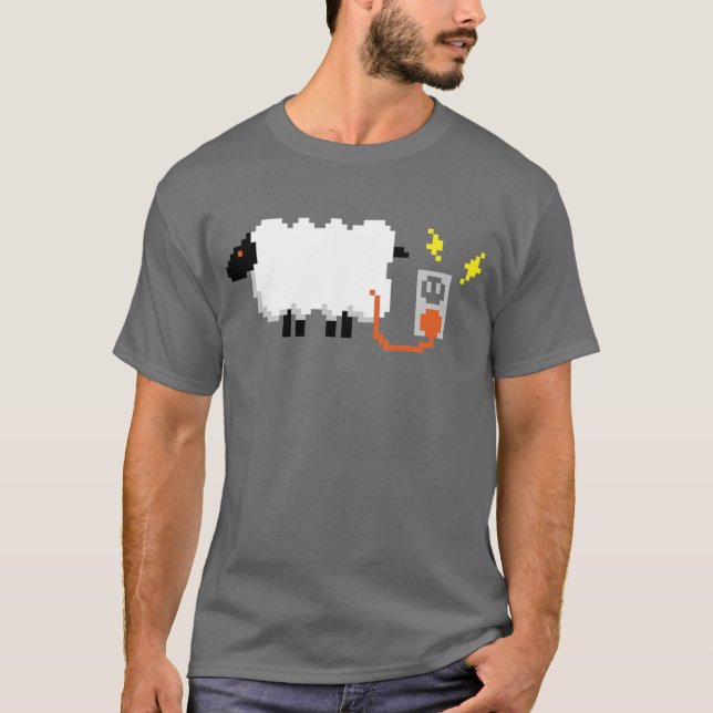 Elektriska får tee shirt (Framsida)
