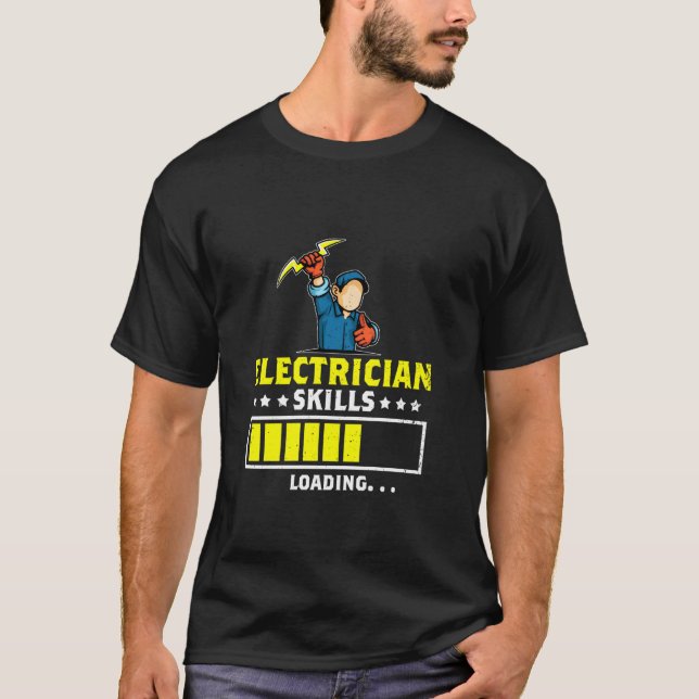 Elektriska färdigheter som laddar elektriskt arbet t shirt (Framsida)