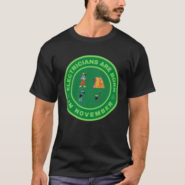 Elektriska föds i november som alternativ konstruk t shirt (Framsida)