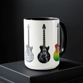 Elektriska gitarrer mugg