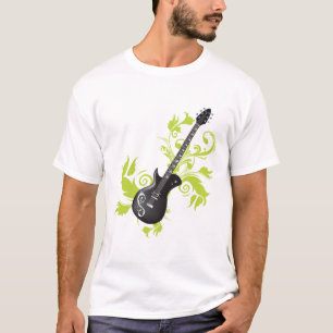 Elektriska gitarrer, trådlinor och Abstrakt löv Tröja