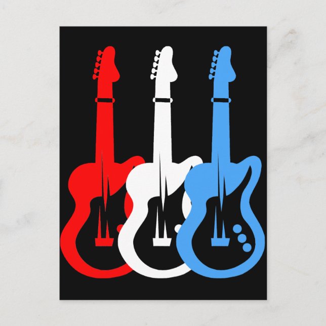 elektriska gitarrer vykort (Framsida)
