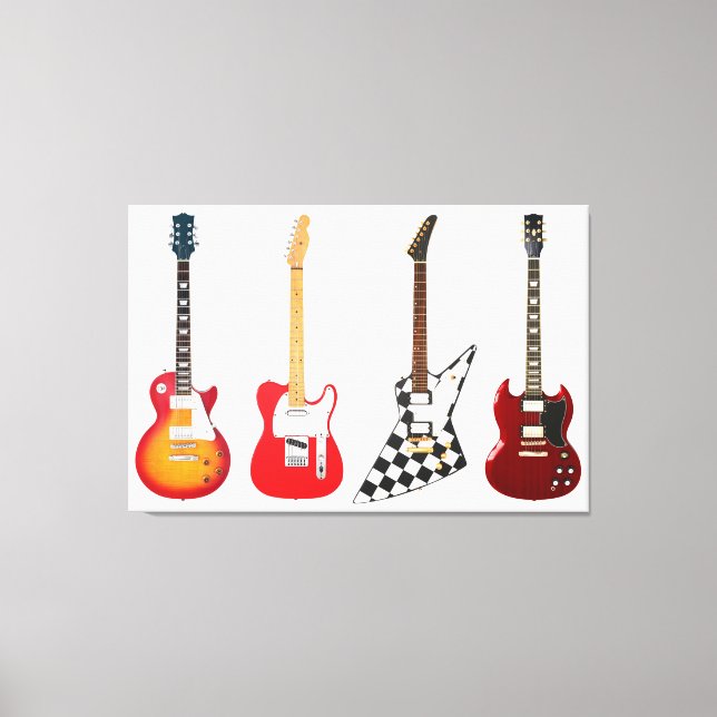 ELEKTRISKA GUITARS 32 x 48 Canvastryck (Framsida)