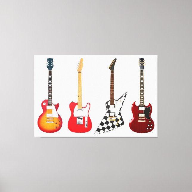 ELEKTRISKA GUITARS 40 x 60 Canvastryck (Framsida)