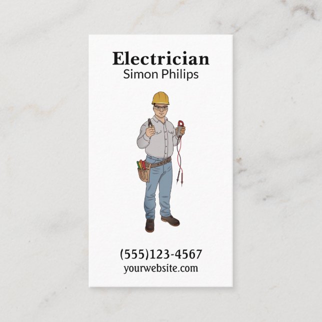 Elektriska Handymän Visitkort (Framsida)