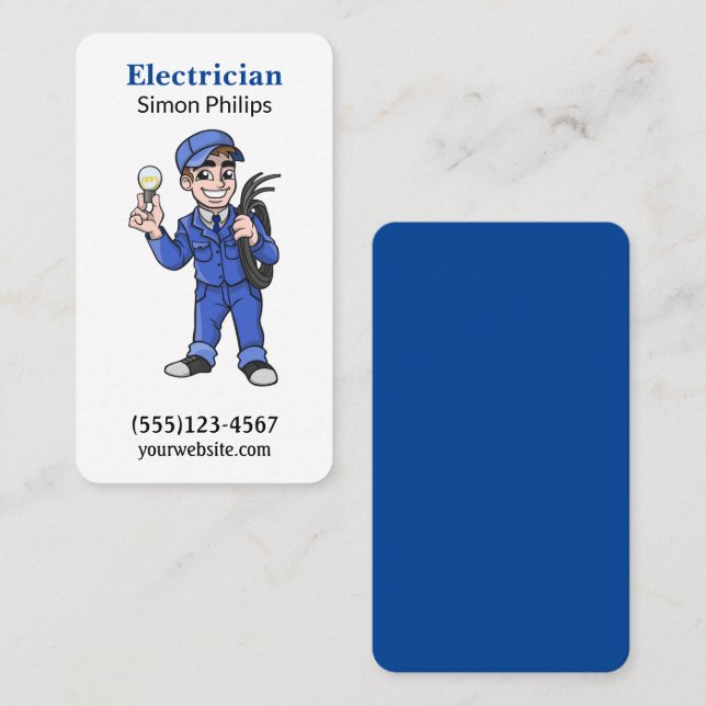 Elektriska Handymän Visitkort (Fram/baksida)