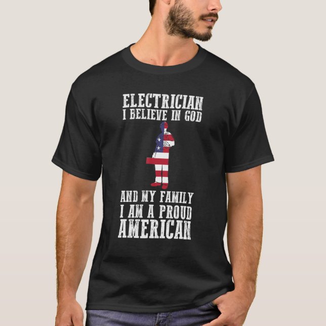 Elektriska Ingenjör Electrician T Shirt (Framsida)