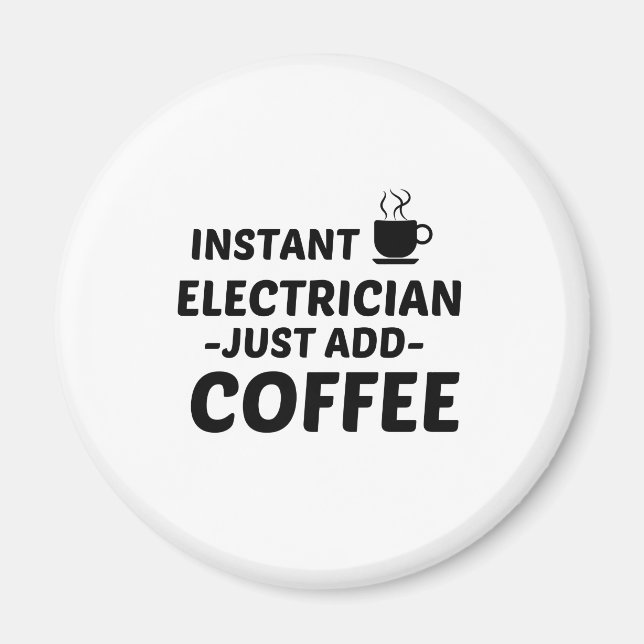 ELEKTRISKA INSTANTER LÄGG BARA TILL KAFFE MAGNET (Framsidan)