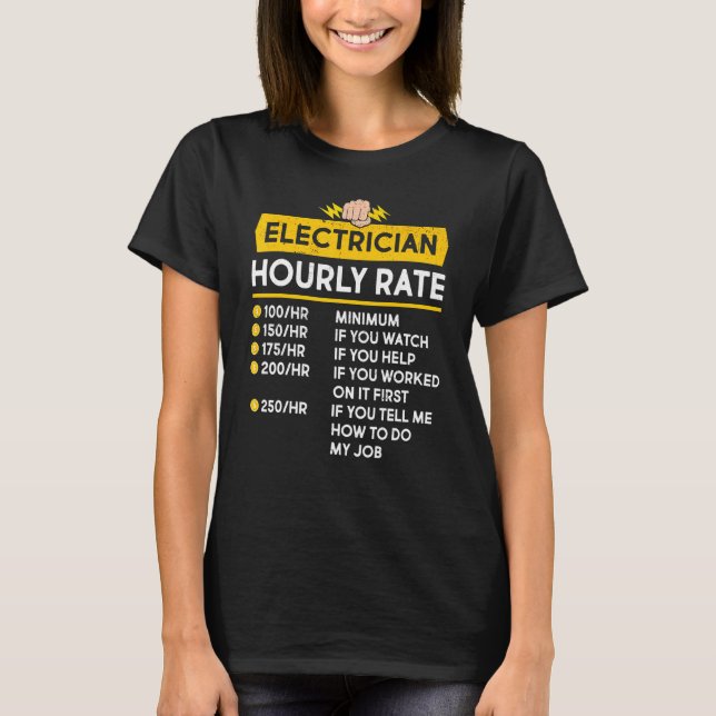 Elektriska kablar för timtaxa t shirt (Framsida)