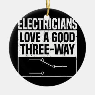 Elektriska Kärlek A Bra Three Way Funny Julgransprydnad Keramik