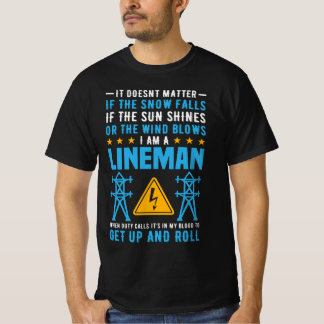 Elektriska kraftlineman | Utility Lineman T Shirt