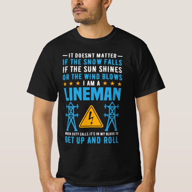 Elektriska kraftlineman | Utility Lineman T Shirt (Framsida)