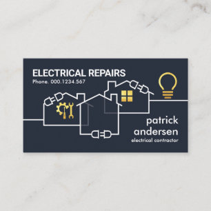 Elektriska krets för hemmet visitkort