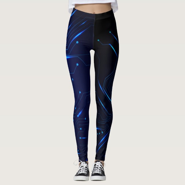 Elektriska kretsbalkar leggings (Framsida)