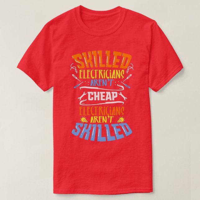 ELEKTRISKA, kunniga elektriker T Shirt (Design framsida)