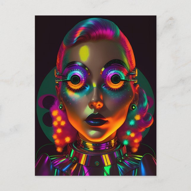 Elektriska kvinnor vykort (Framsida)