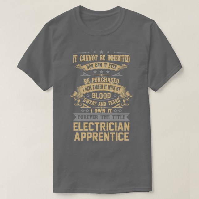 Elektriska lärlingar för titel-jobbgåva t shirt (Design framsida)