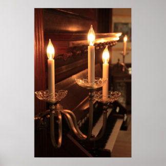 Elektriska ljus och piano poster