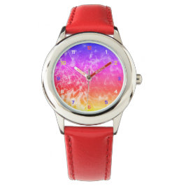 Elektriska ljuslinjer Gradient Abstrakt Modern. Armbandsur