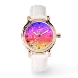 Elektriska ljuslinjer Gradient Abstrakt Modern. Armbandsur