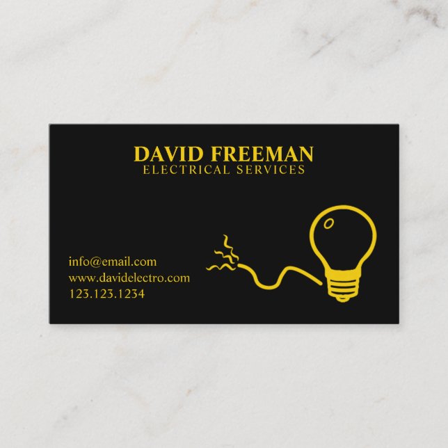 Elektriska moderna laserhusskrivar visitkort (Framsida)