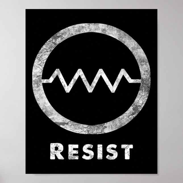 Elektriska motståndsresistenta resistensprotester poster (Framsidan)