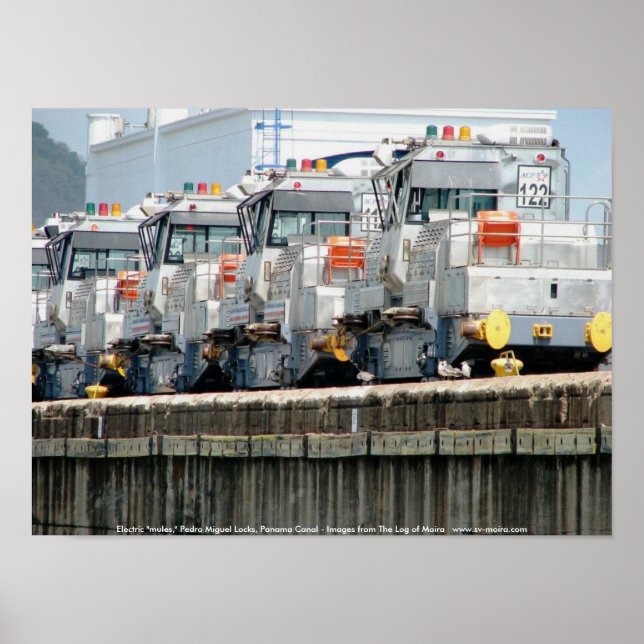 Elektriska "mulor", Pedro Miguel Locks, Panama Can Poster (Framsidan)