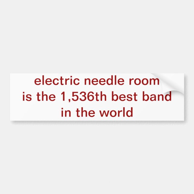 elektriska nålroomis det 1,536. bäst musikbandet bildekal (Framsidan)