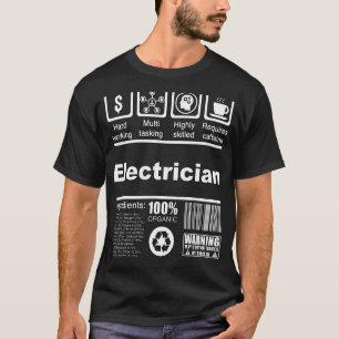 Elektriska näringspåståenden för elektriker t shirt