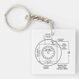 Elektriska nyckelkedjan med motordiagram