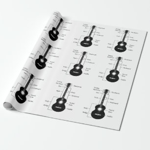 Elektriska och akustiska gitarrer Musiksedel - jul Presentpapper