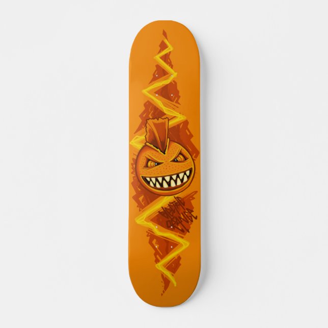 Elektriska Orangar - PUNK Mini Skateboard Bräda 18,7 Cm (Framsida)