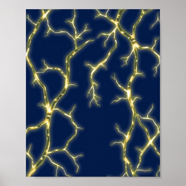 Elektriska plasmaenergiventiler: Golden Branching  Poster (Framsidan)