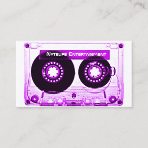 Elektriska purpurfärgade Mixtape Visitkort
