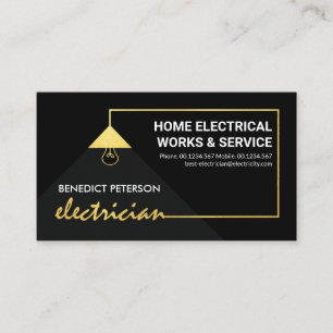 Elektriska reparationer av elkablar i guld visitkort