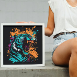 Elektriska rovdjur, rinnande tiger poster