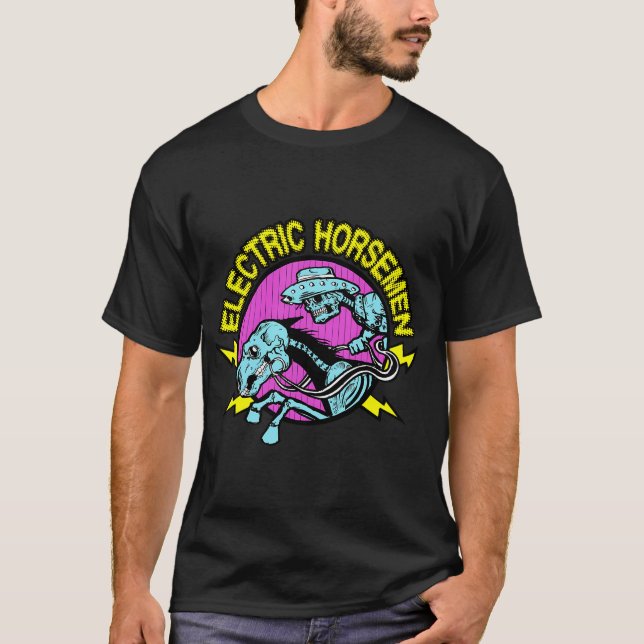 Elektriska ryttare skelett t shirt (Framsida)