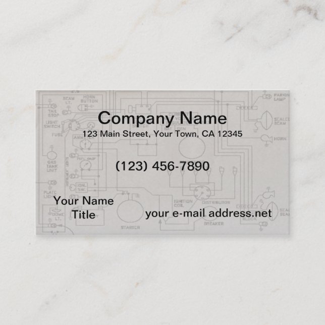 Elektriska scheman visitkort (Framsida)