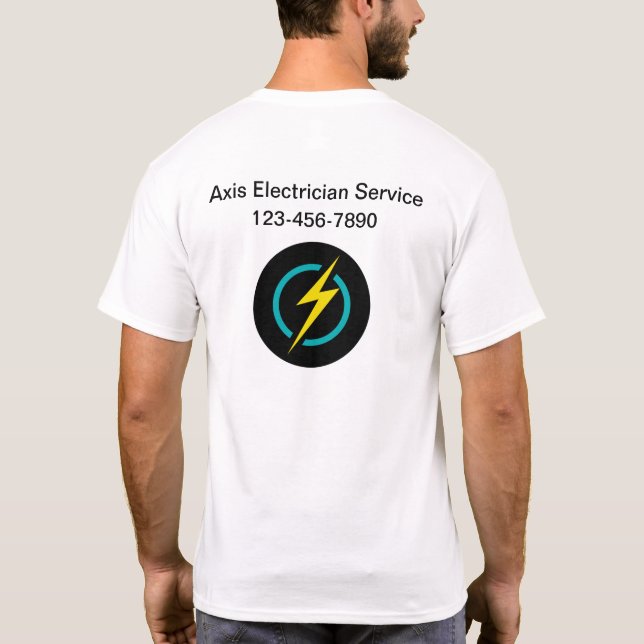 Elektriska serviceföretag t shirt (Baksida)