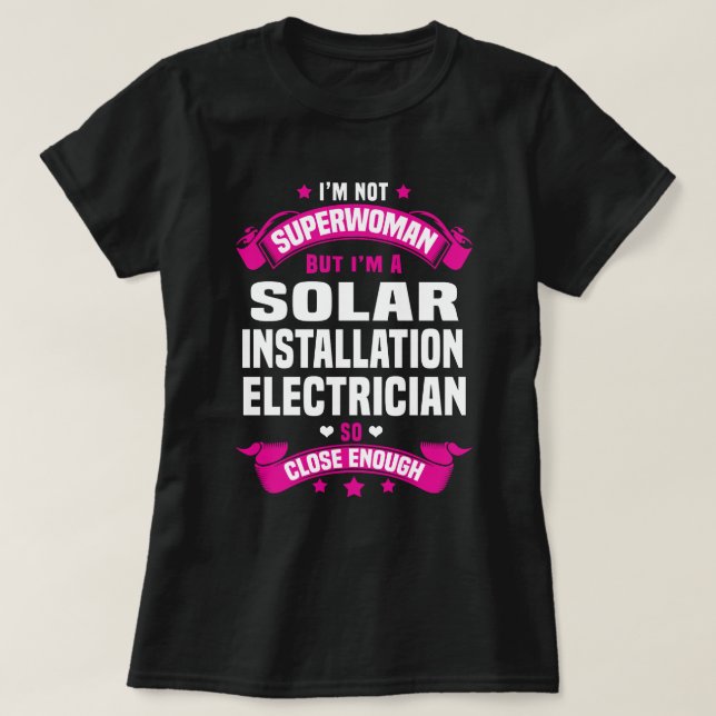 Elektriska solenergiinstallationer t shirt (Design framsida)