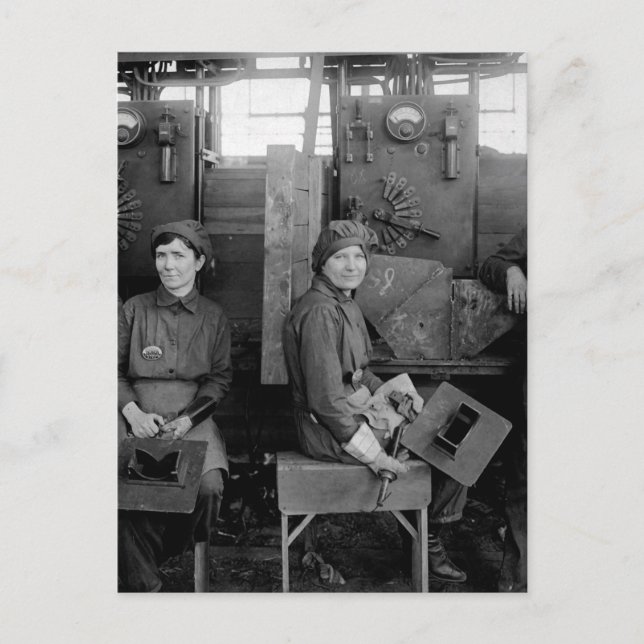 Elektriska svetsare i Hog_Krig Vykort (Framsida)