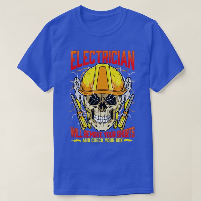 Elektriska tar bort Korten och kontrollerar din T Shirt (Design framsida)