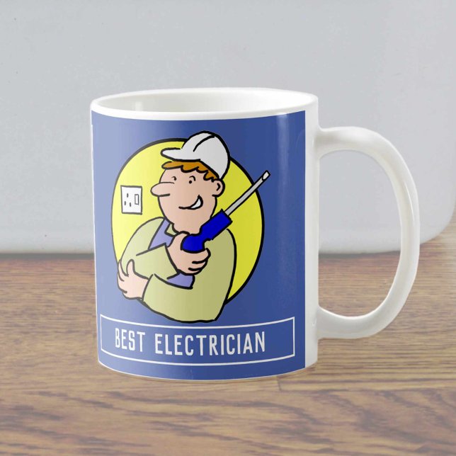 Elektriska Tecknader med ditt namnval. Kaffemugg (Skapare uppladdad)