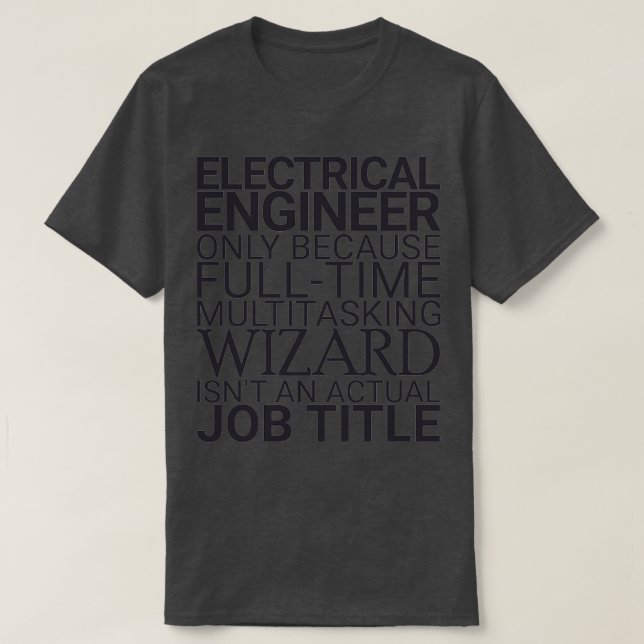 Elektriska tekniker för Ingenjör T Shirt (Design framsida)