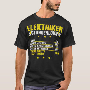 Elektriska timlönerelaterade pastor t shirt