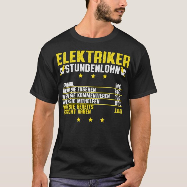 Elektriska timlönerelaterade pastor t shirt (Framsida)