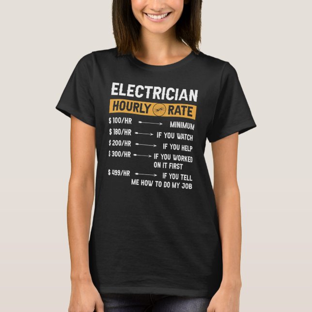 Elektriska timtaxor för elektriska lineman t shirt (Framsida)