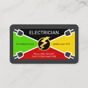 Elektriska Trådfärger Stickkontakt Anslutning Visitkort